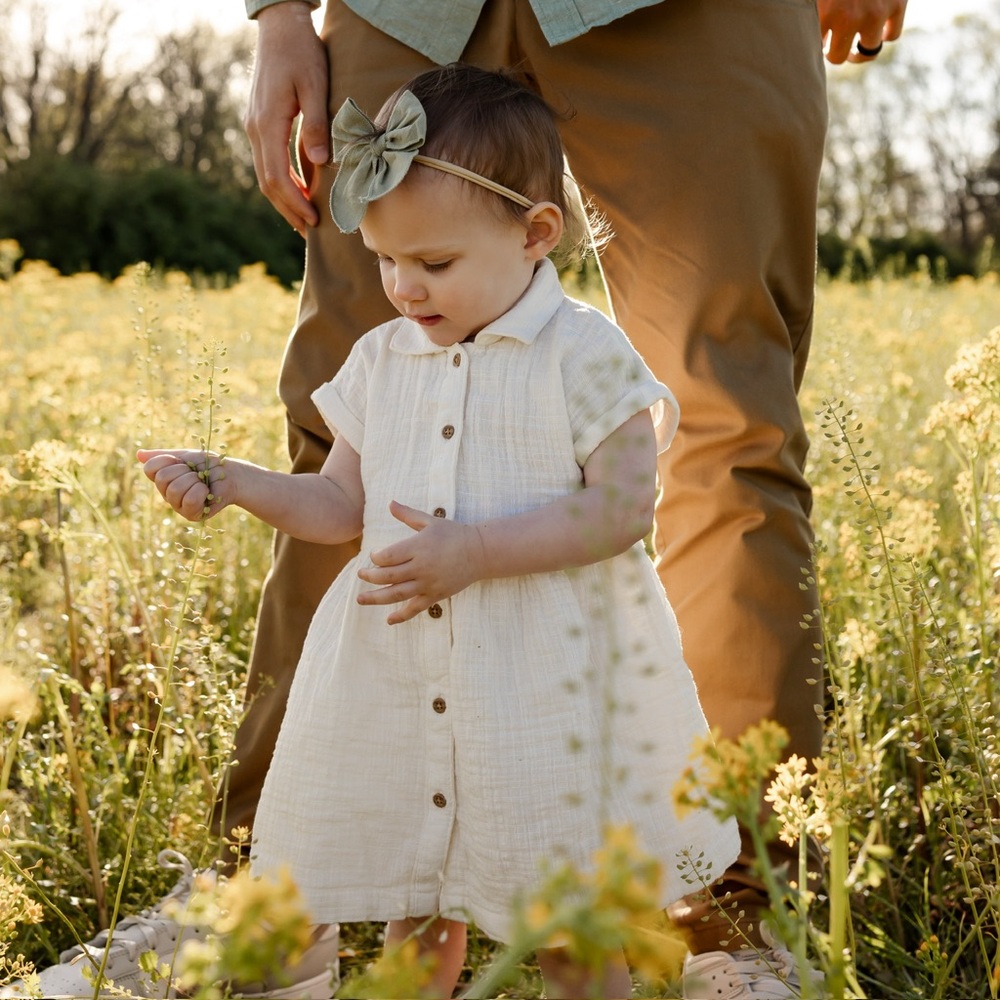 Little Planet by Carters Organic White Dress 18M